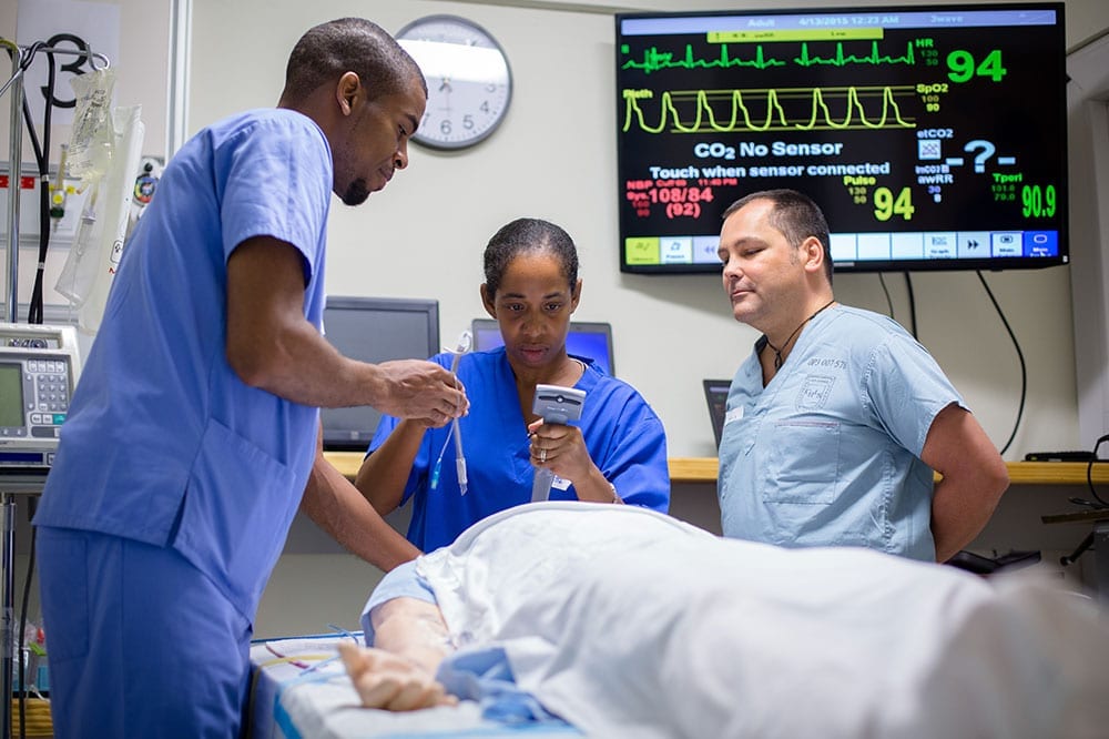 St. George's University holds an advanced airway management course in its newly renovated Simulation Center.