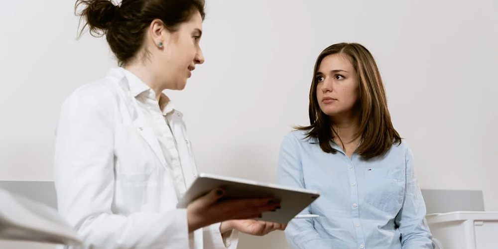 Doctor with patient