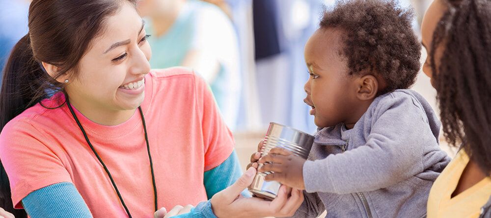 Female pre-med student gaining volunteer experience