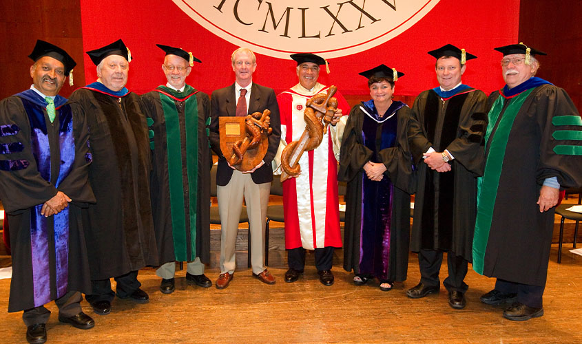 SGU administrators at School of Medicine graduation
